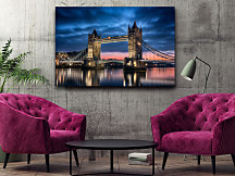 obraz nočný tower bridge londýn london temža thames